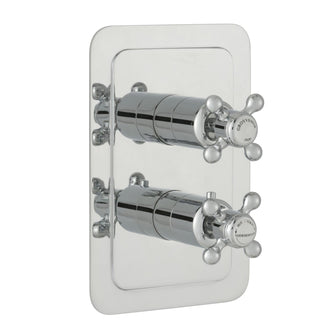 Traditional Concealed Thermostatic Shower Valve for 2 Outlets - Chrome Secondary image