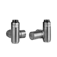 Dual Fuel Towel Rail Valves - Brushed Black Finish