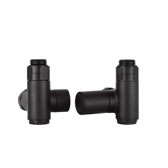 Dual Fuel Radiator Valves for Heated Towel Rails - Matt Black Main image