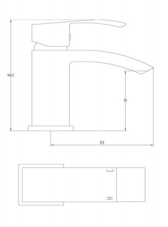 Robinet de lavabo cascade avec levier unique et vidage clic-clac, LP 0,2 [JTDVE111P]
