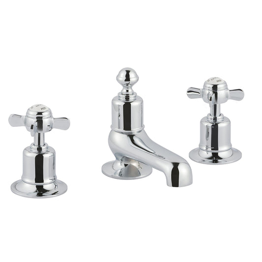 Pinch 3-hole Deck Mounted Bath Filler Tap - Chrome -Tapron 1000
