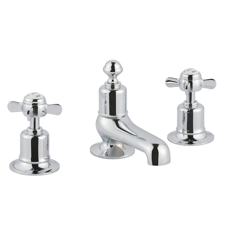 Pinch 3-hole Deck Mounted Bath Filler Tap - Chrome -Tapron