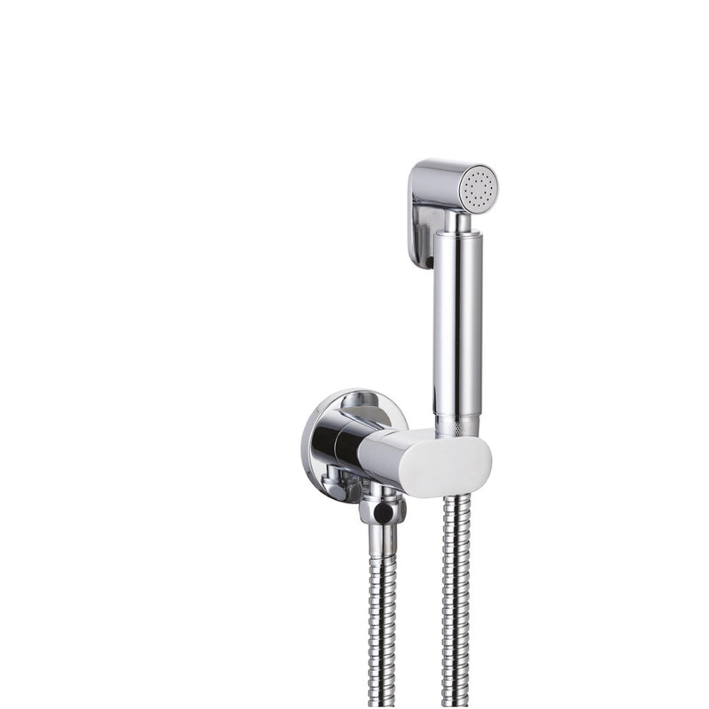 Wall Hung Douche Spray Kit with Shut Off Valve - Chrome Finish