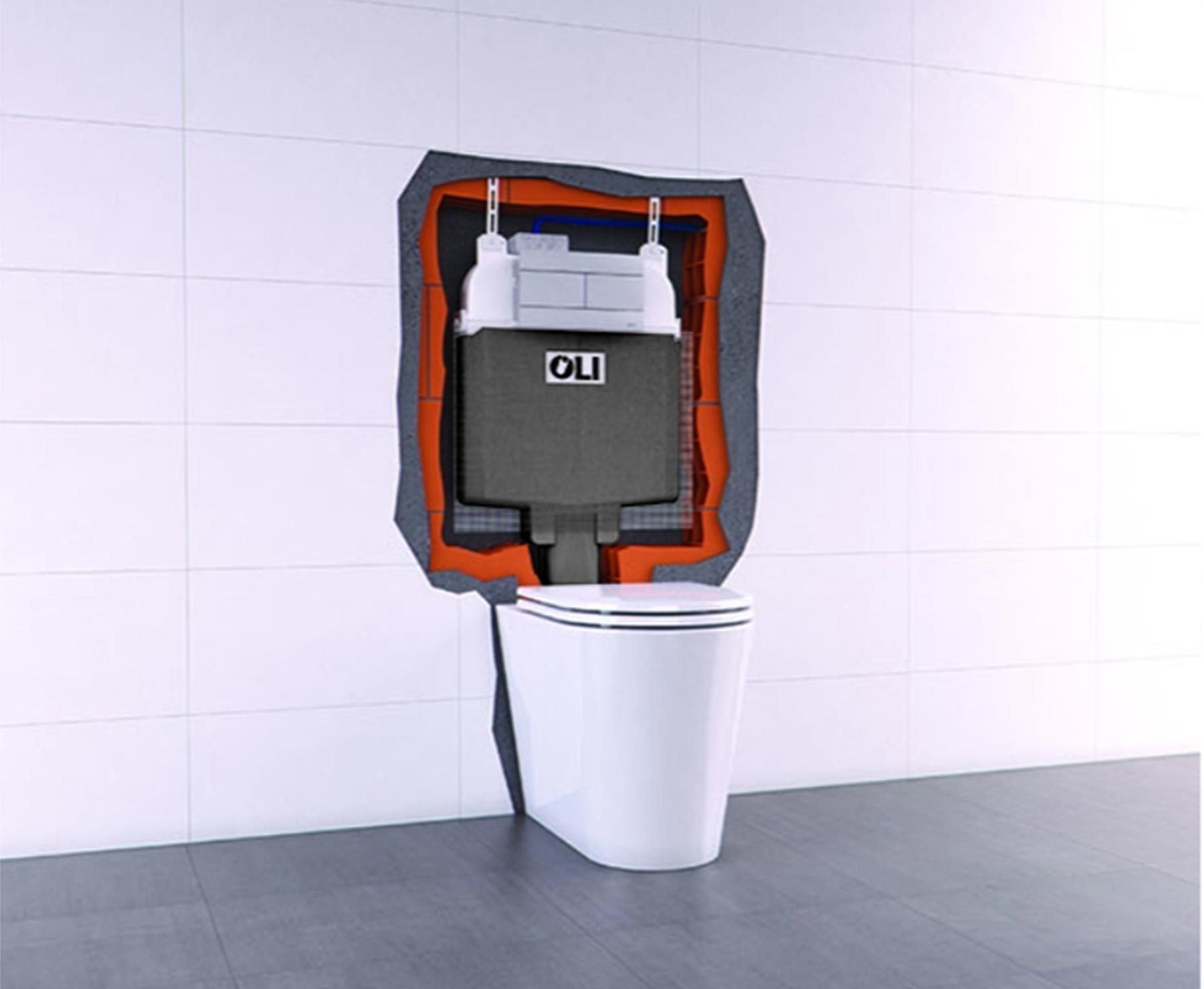 slim concealed cistern