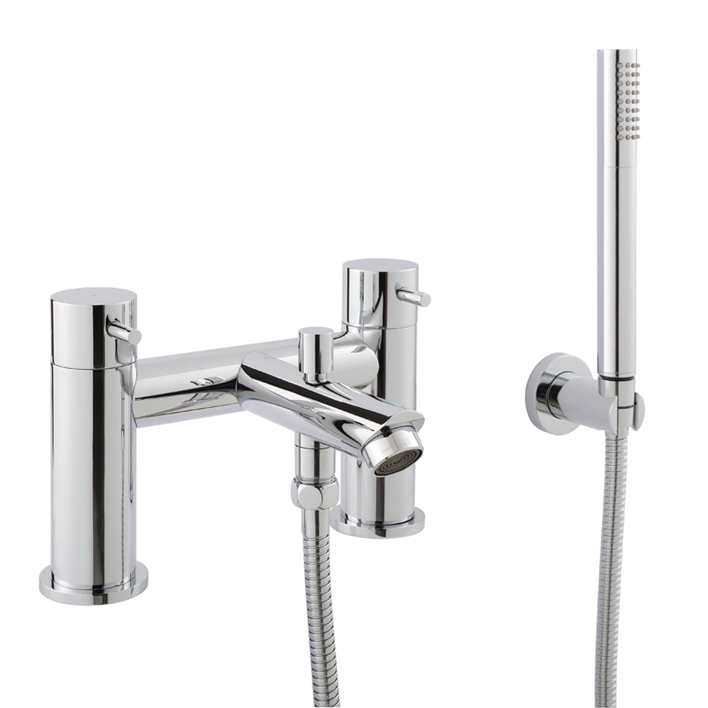 Deck-Mounted Shower Mixer Tap with Hand Shower Set- Chrome Secondary image