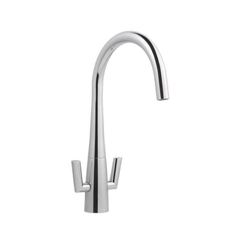 Fego Twin Lever Monobloc Kitchen Mixer Tap - Polished Chrome Main image