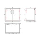 Free Standing Bathroom Cabinet - Dimension Image