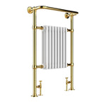 towel rail antique brass - H963 x W673mm