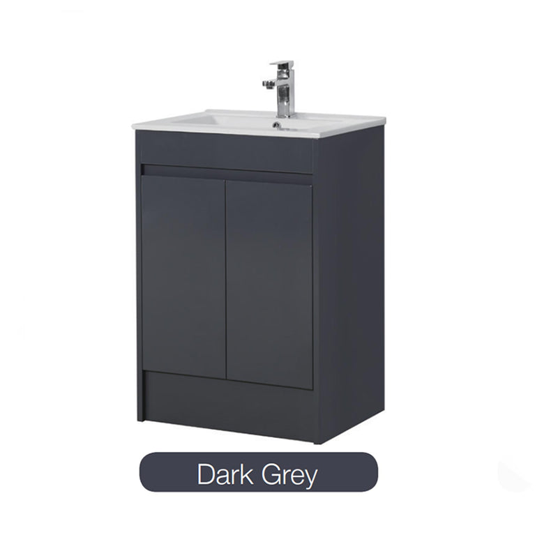Astro Floor Standing Vanity Unit with Deep Ceramic Basin in Dark Grey Colour