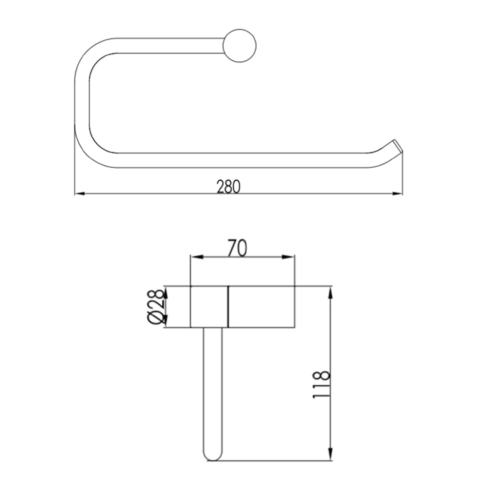  towel ring techincal drawing