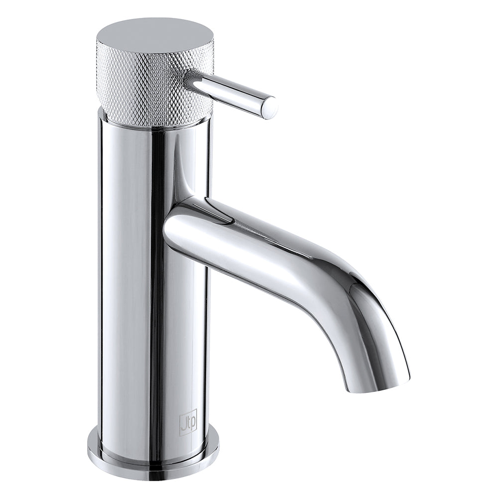 Chrome Monobloc Basin Mixer Tap with Knurled Lever Secondary image