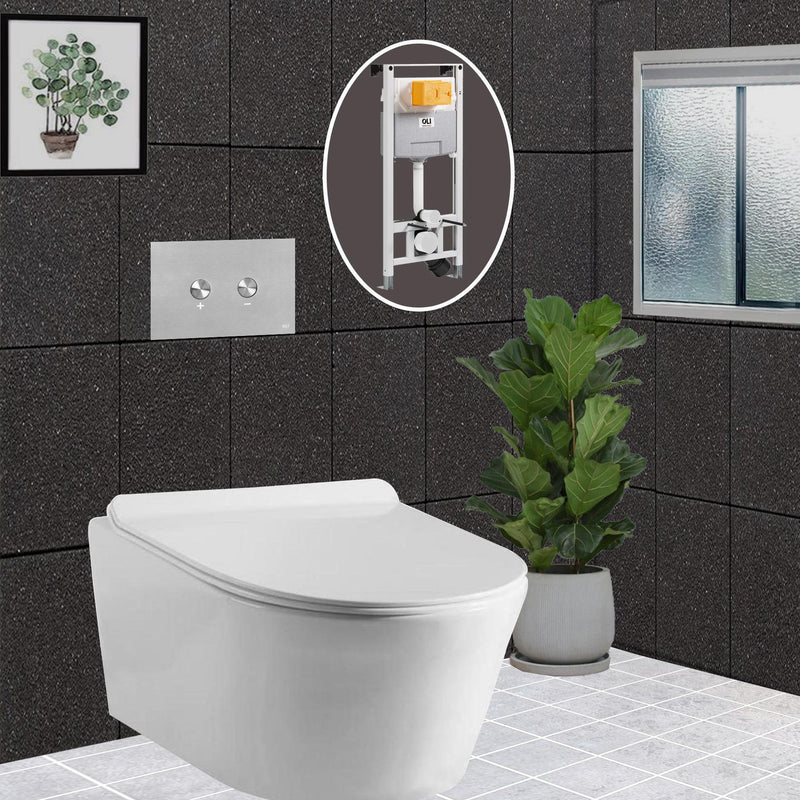 Dual Flush Concealed Cistern with Toilet Fixing Frame
