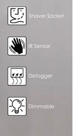 Led Mirror Cabinet Double Door with Bluetooth 