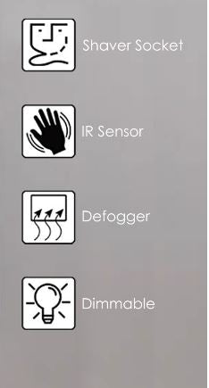 Led Mirror Cabinet Double Door with Bluetooth 