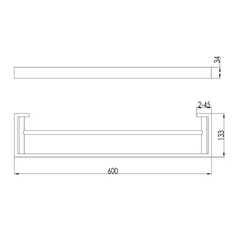 Chrome Double Bar Towel Holder Secondary image