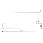towel bar technical drawing
