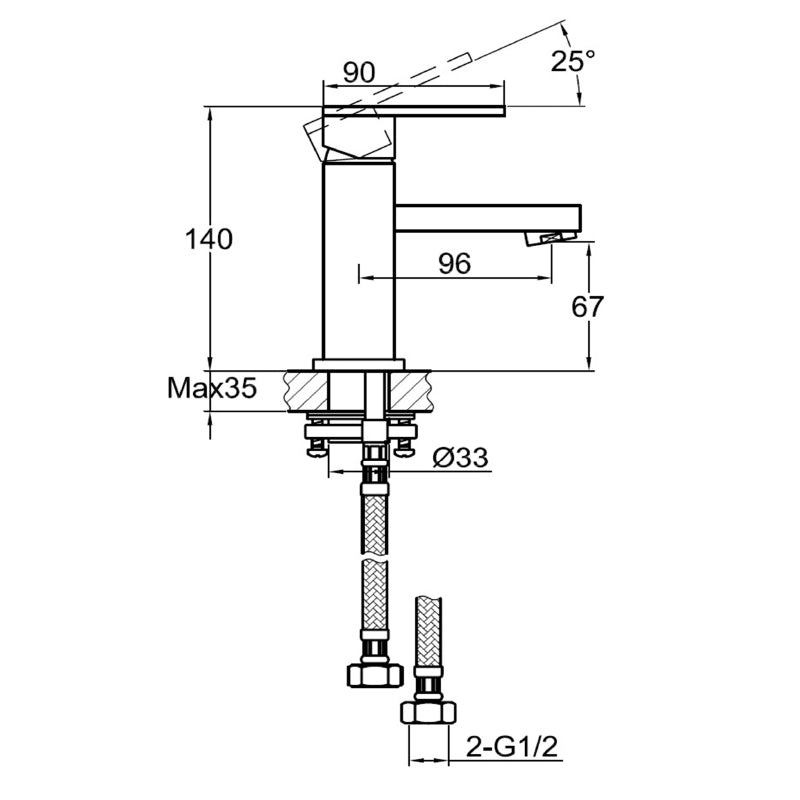 modern basin taps-Drawing Technical