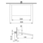 Gaia Cascade Wall Mounted Overhead Shower,