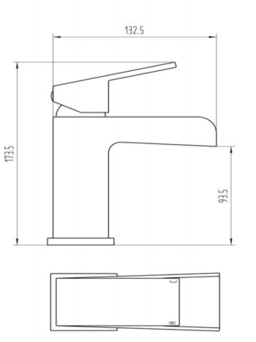 Gleam Single Lever Waterfall Basin Mixer Tap with Click-Clack Waste - Chrome Finish Secondary image