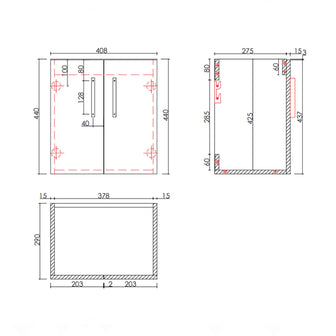 White Wall Mounted Bathroom Vanity Unit with Sink Secondary image