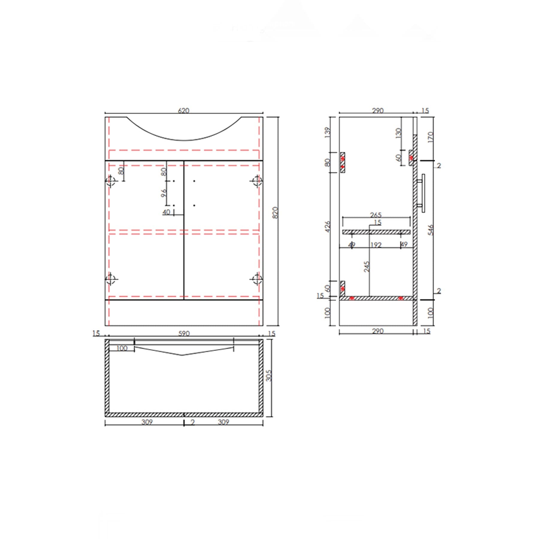 Glossy White Alpha Floor Bathroom Storage Cabinet with Minimal Assembly Required