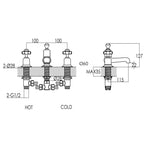 3 Hole Traditional Basin Mixer Tap 