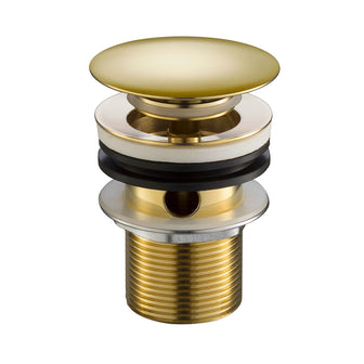 Gold Click Clack Basin Waste, Slotted - Brushed Brass Main image