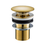 Cross Click Clack Unslotted Basin Waste - Antique Brass