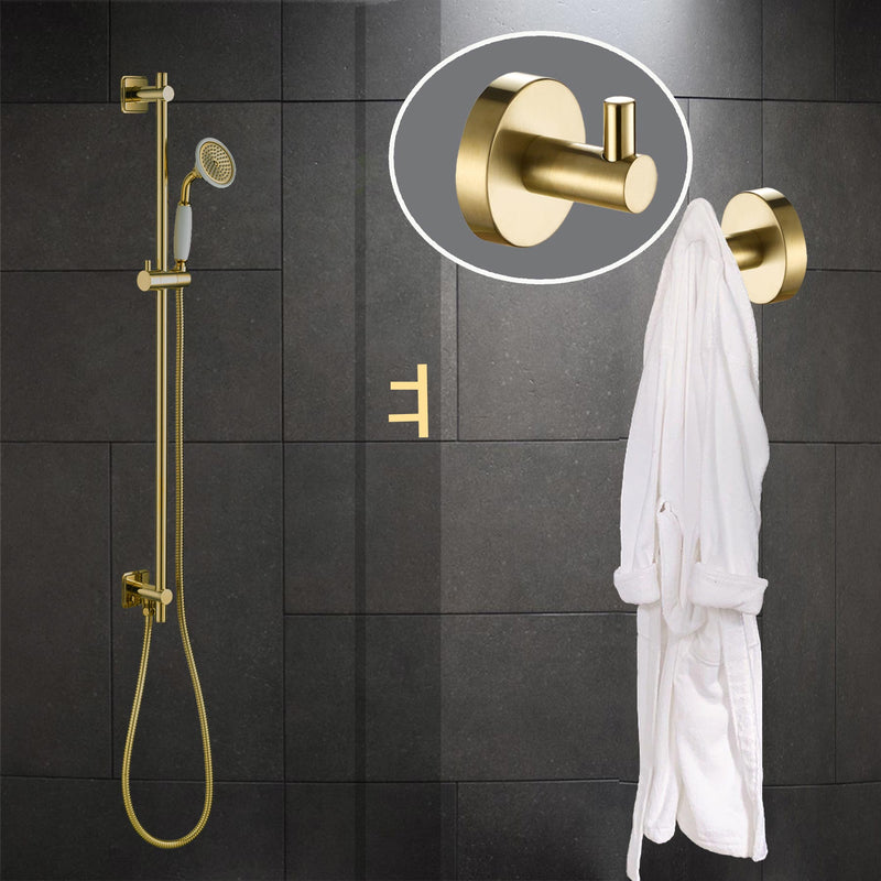 Gold Robe hook with Single Hook from Range of Contemporary Bathroom Accessories with a touch of Luxury but at Low maintenance cost and Best Quality
