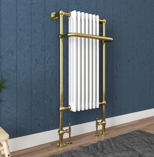 Traditional Towel Radiator - Gold Finish 1130mm X 553mm