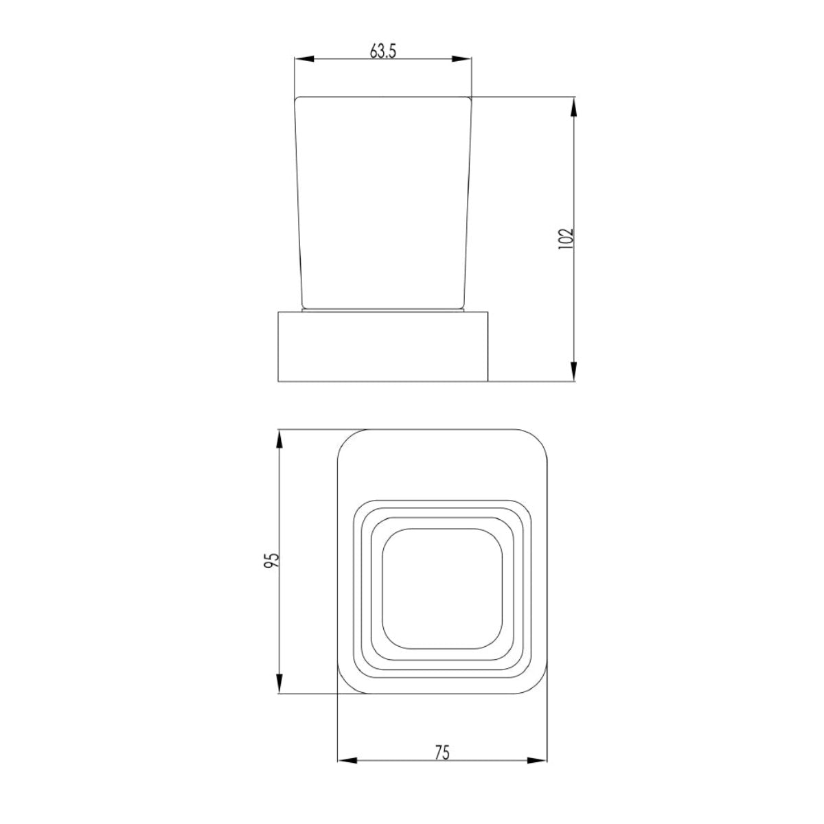 Gold Bathroom Tumbler Holder Secondary image