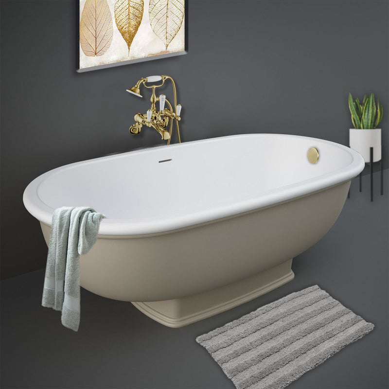 Gold wall mounted bathroom tap and gold bathroom accessories from tapron