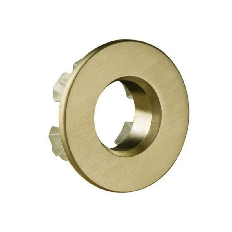 Gold Basin Sink Overflow Cover - Brushed Brass-Tapron