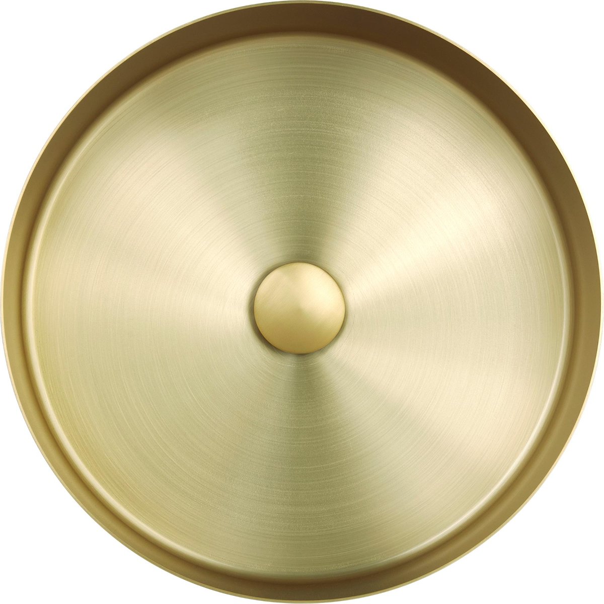 Gold Round Bathroom Countertop Basin - Brushed Brass Finish Secondary image