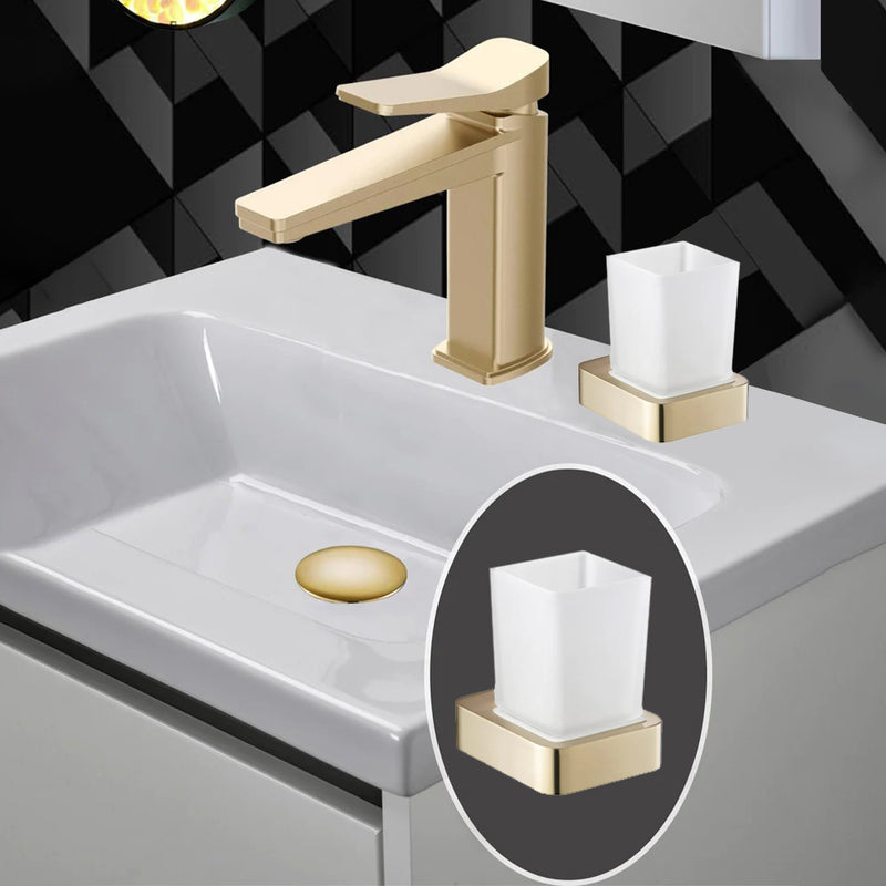 Gold Bathroom Tumbler Holder-Tapron