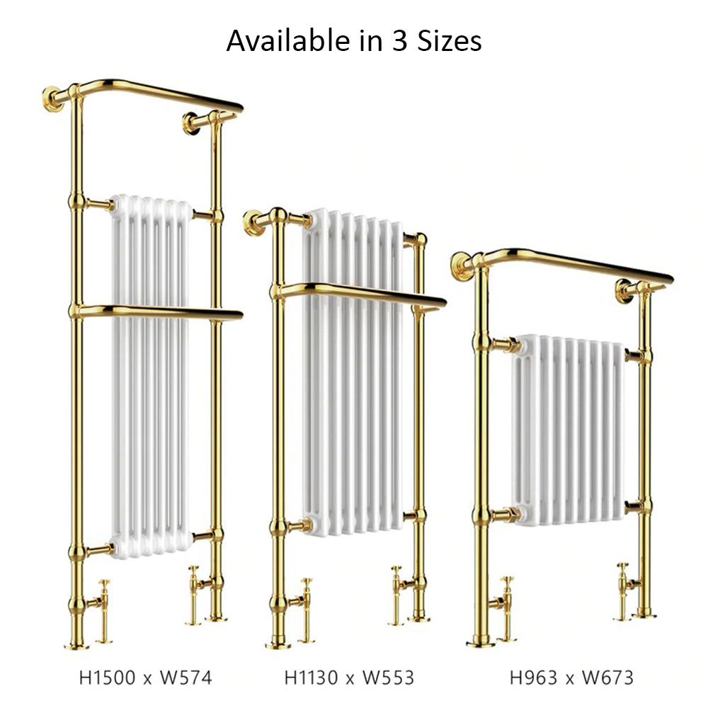 gold bathroom radiator