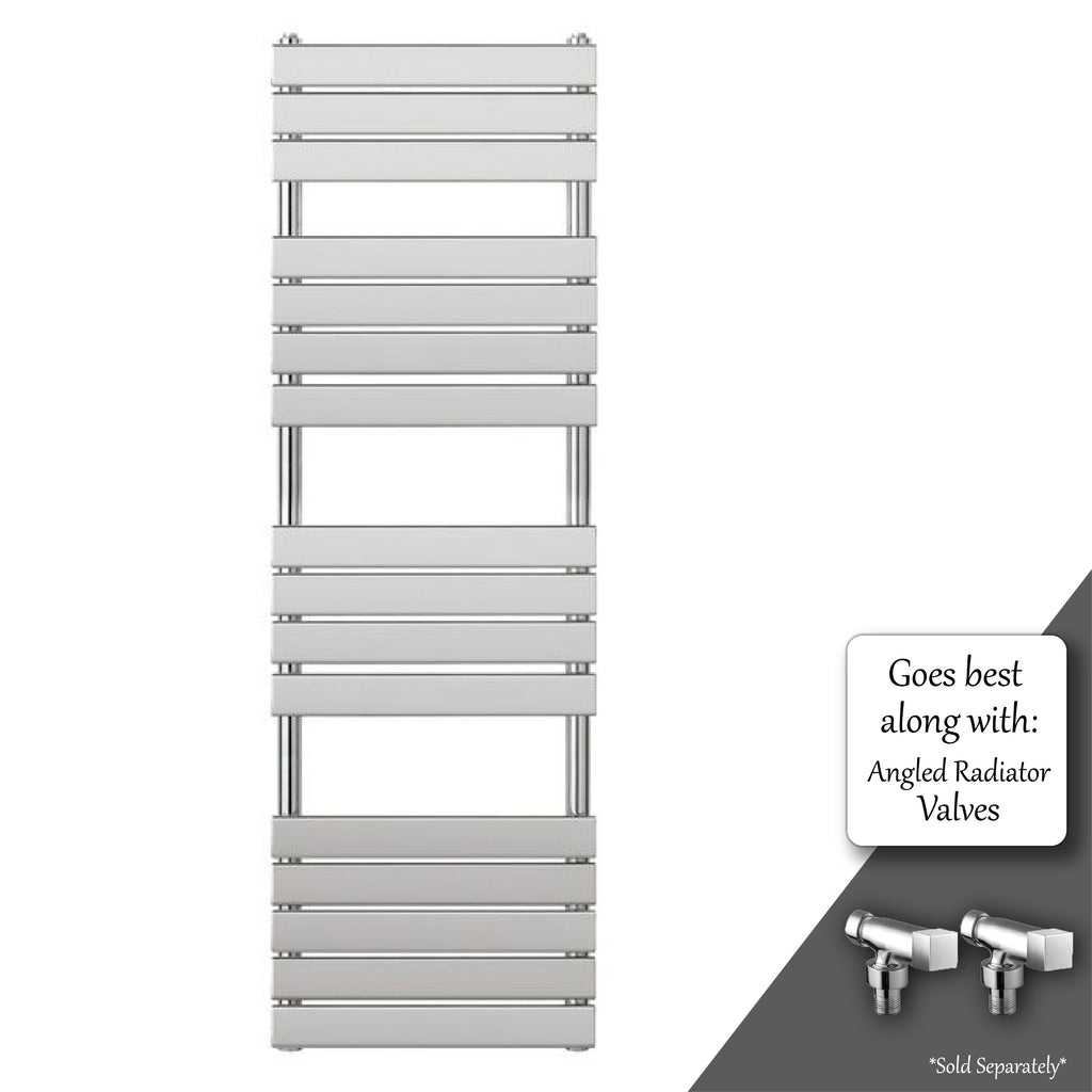 Chrome Towel Radiator with Flat Panels