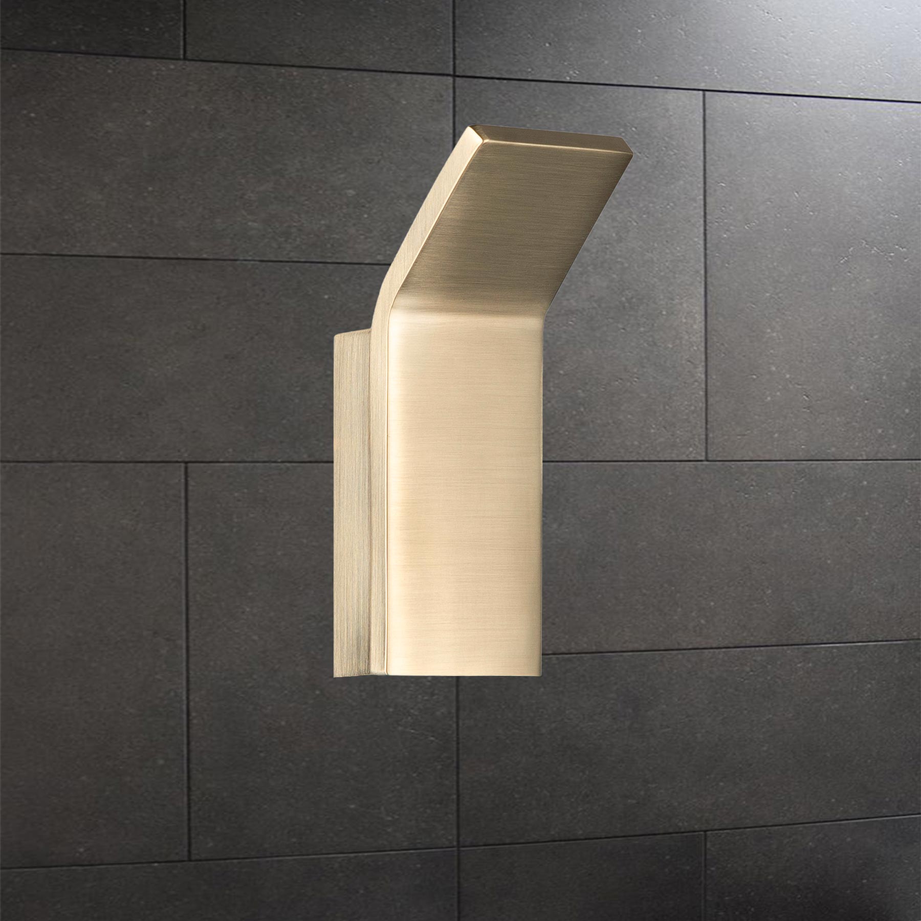 Gold Bathroom Robe Hook - Brushed Brass Secondary image