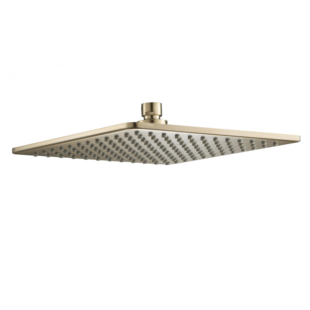 Fixed Shower Head, 250mm - Brushed Brass Finish