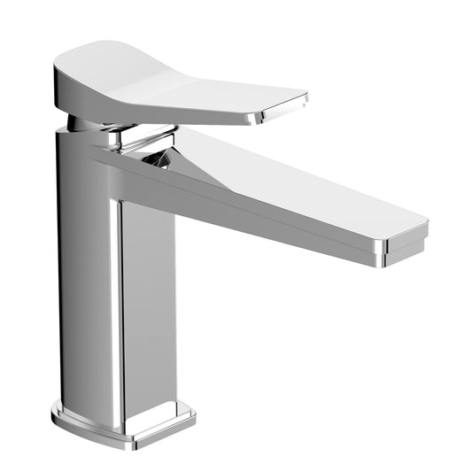 HIX Contemporary Single Lever Luxury Basin Taps with Chrome Finish with Slotted Push waste & Flexi tails, 1800