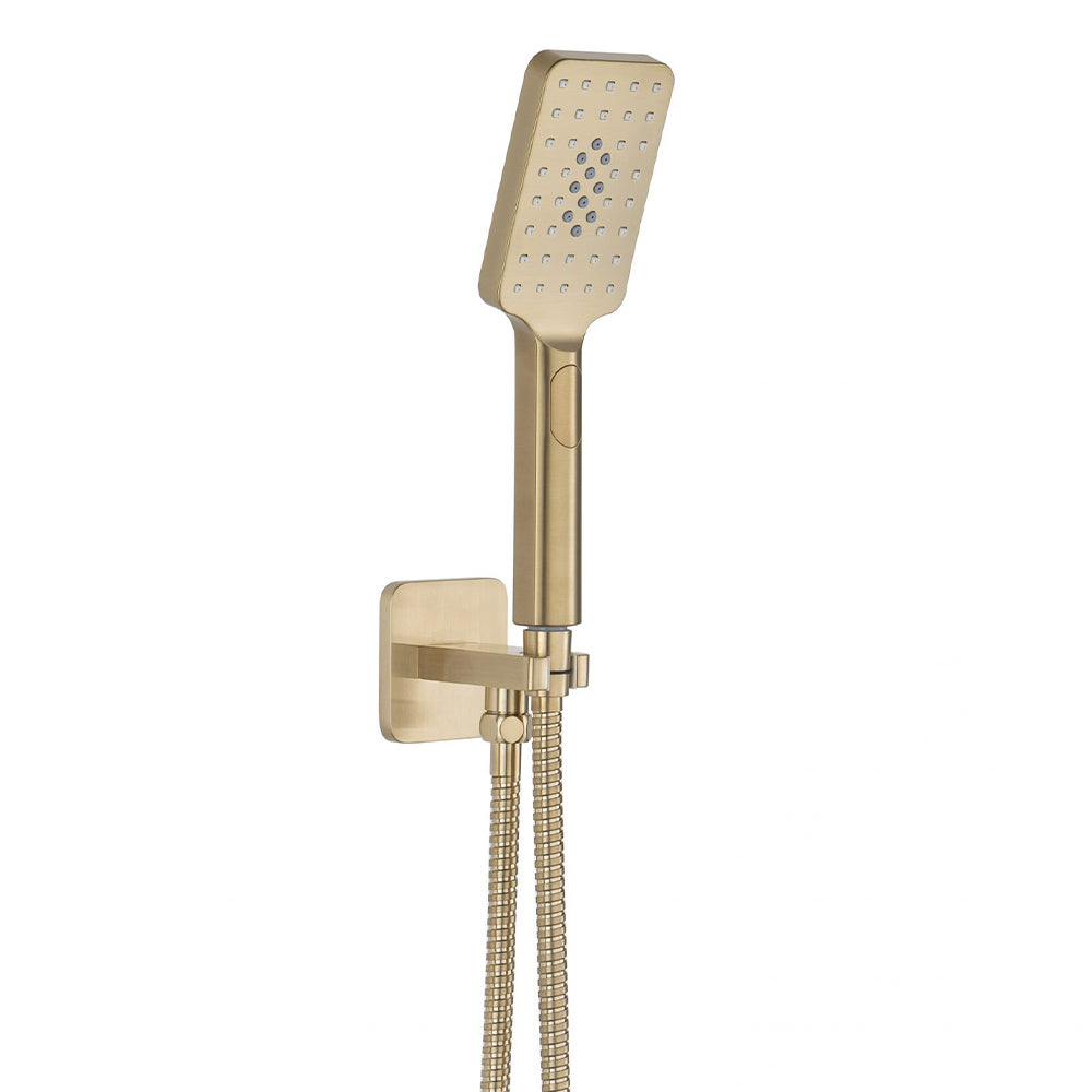 Handset & Integrated Wall Outlet with Handset Attachment - Brushed Gold Finish-tapron