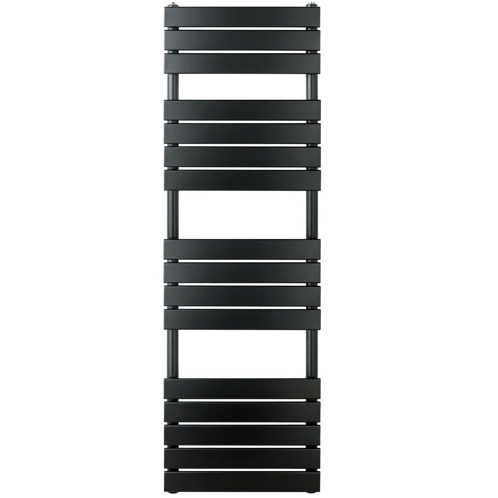 black dual fuel towel rail