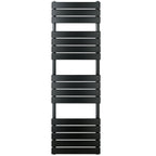 black dual fuel towel rail