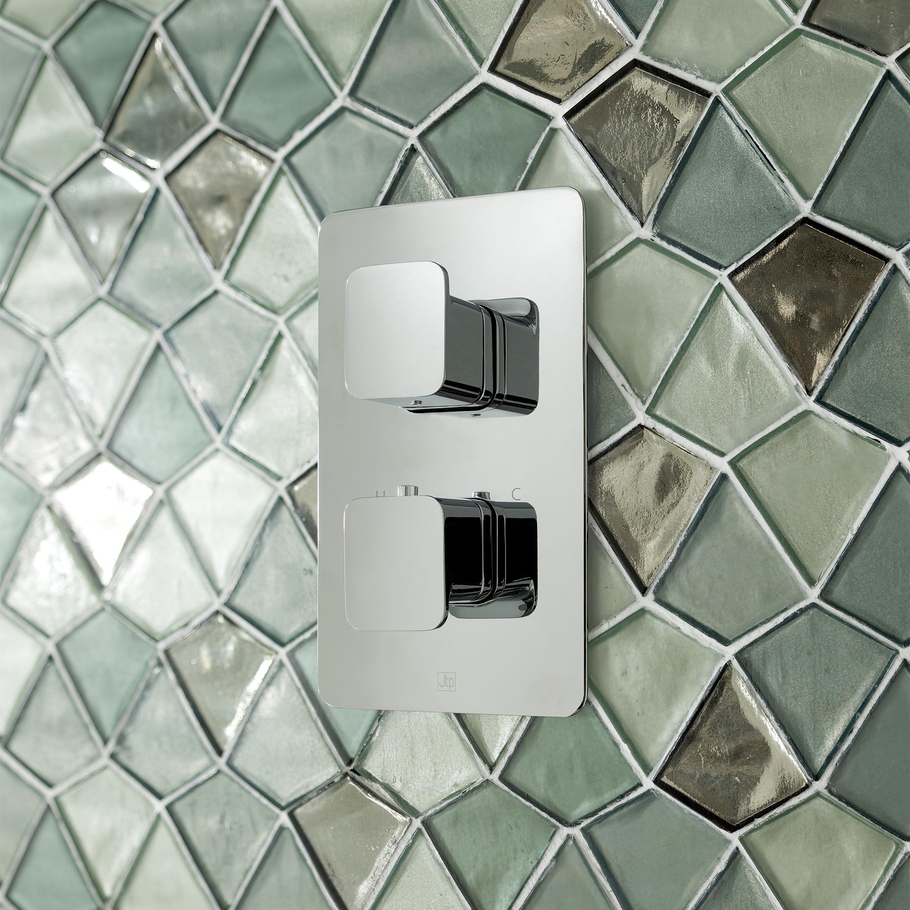 Thermostatic Concealed 2 Outlet Shower Valve - chrome 