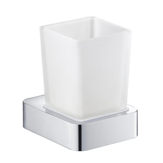 Wall Mounted Tumbler Holder with Glass - Chrome Secondary image