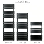 black dual fuel towel rails