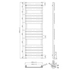 Black bathroom radiator technical data
