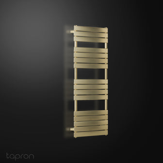 Vertical Gold Towel Radiator 1600 X 500 - Brushed Brass Finish Main image