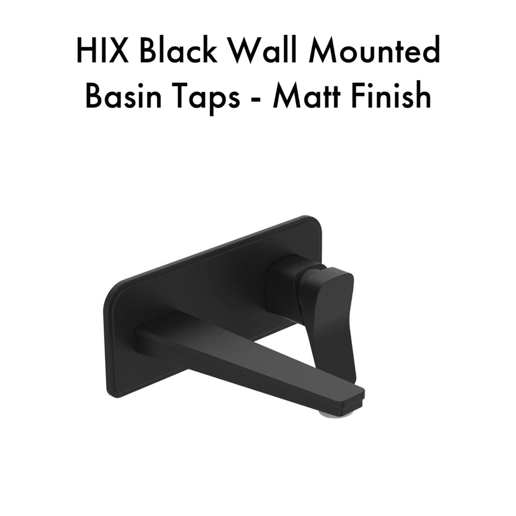 HIX_Black_Wall_Mounted_Basin_Taps_Matt_Black