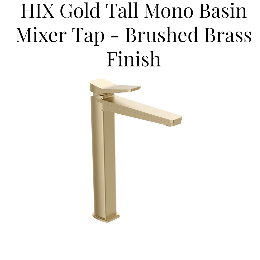 Gold Tall Mono Basin Mixer Tap 